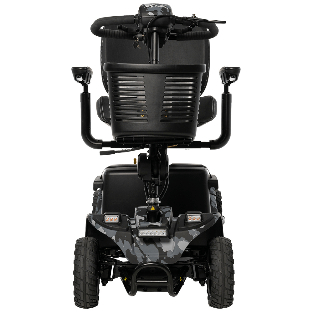 Black Camo Color Pride Baja® Bandit All Terrain Mobility Scooter - Front View