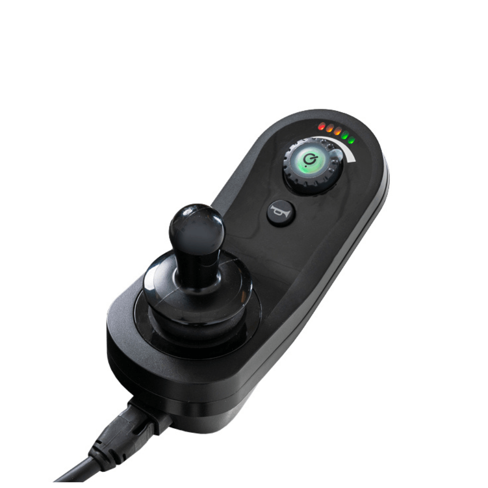 Jazzy® EVO 614 Active-Trac Suspension Powerchair - Closeup view of the Joystick