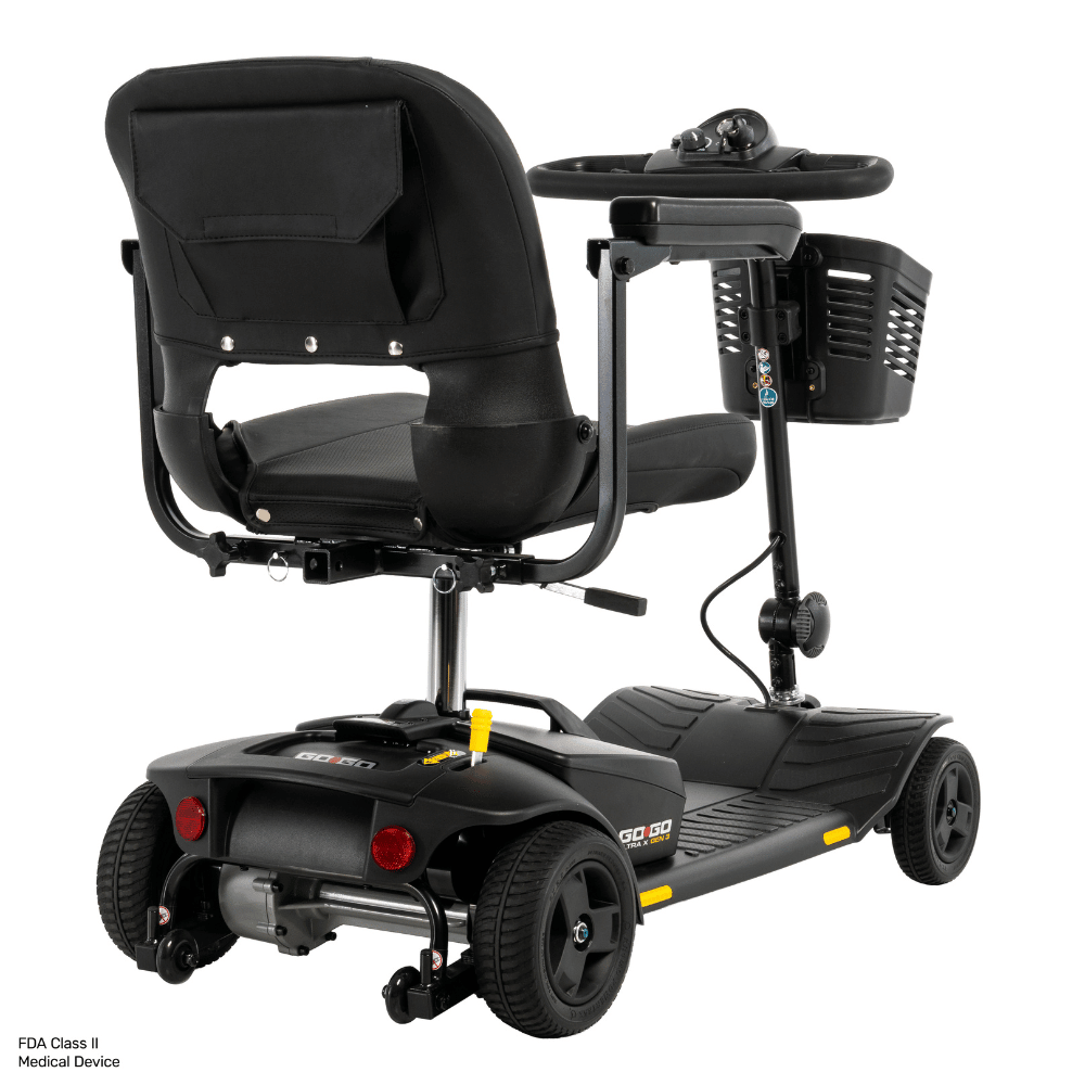 Pride Go Go® Ultra X Gen 3 4-Wheel Mobility Scooter In black Color - Rear View