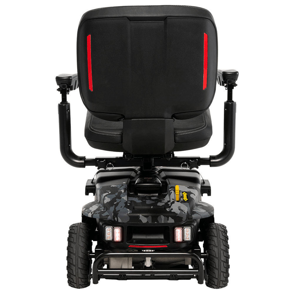 Black Camo Color Pride Baja® Bandit All Terrain Mobility Scooter - Rear View
