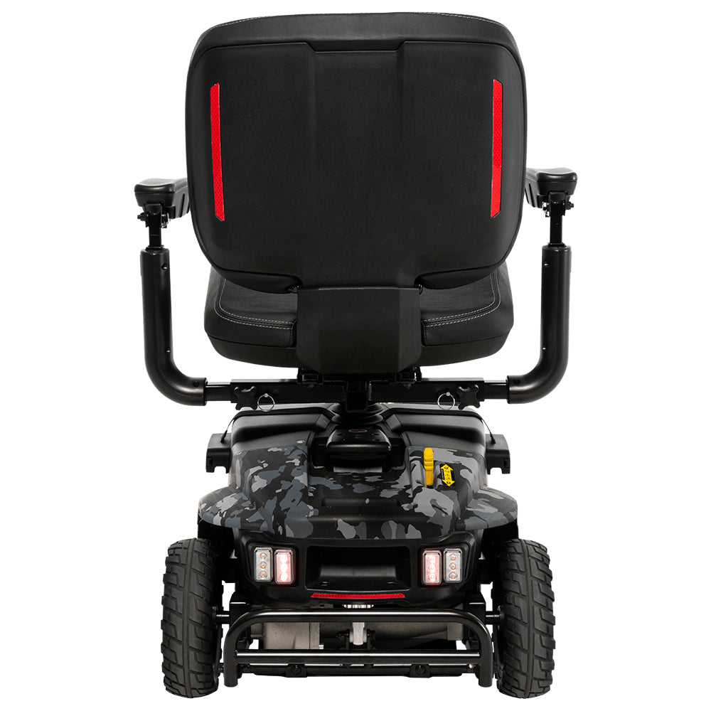 Black Camo Color Pride Baja® Bandit All Terrain Mobility Scooter - Rear View