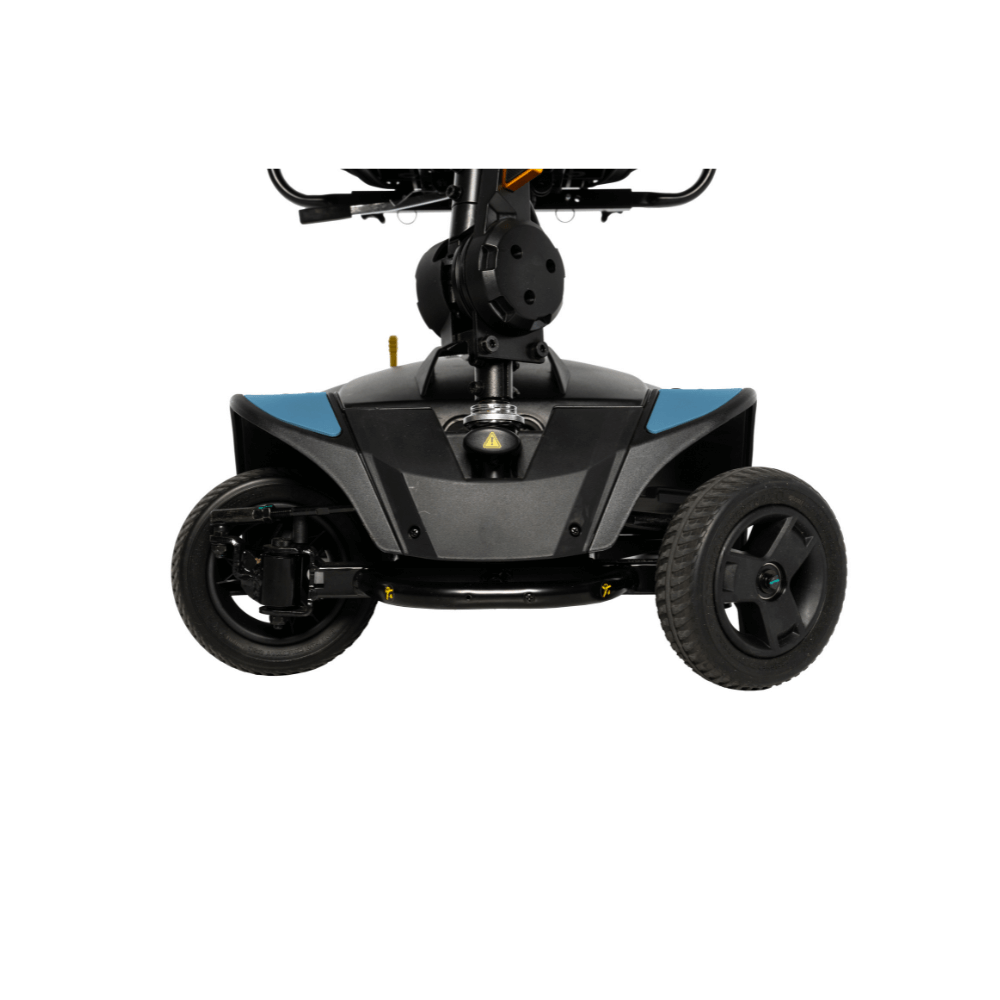 Robins Blue Egg Accent Pride Go Go Elite Traveller®2 Platinum 4-wheel - Front Wheels View