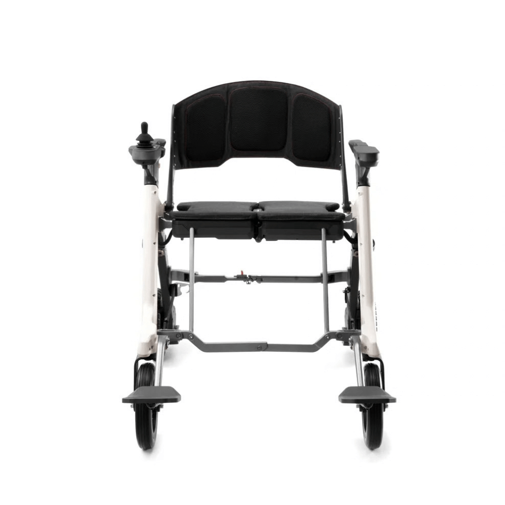 Enhance Mobility Roamate 3-in-1 Power Rollator in white color - Front View