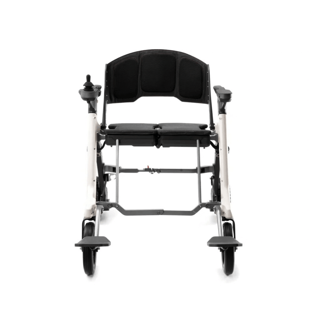 Enhance Mobility Roamate 3-in-1 Power Rollator in white color - Front View