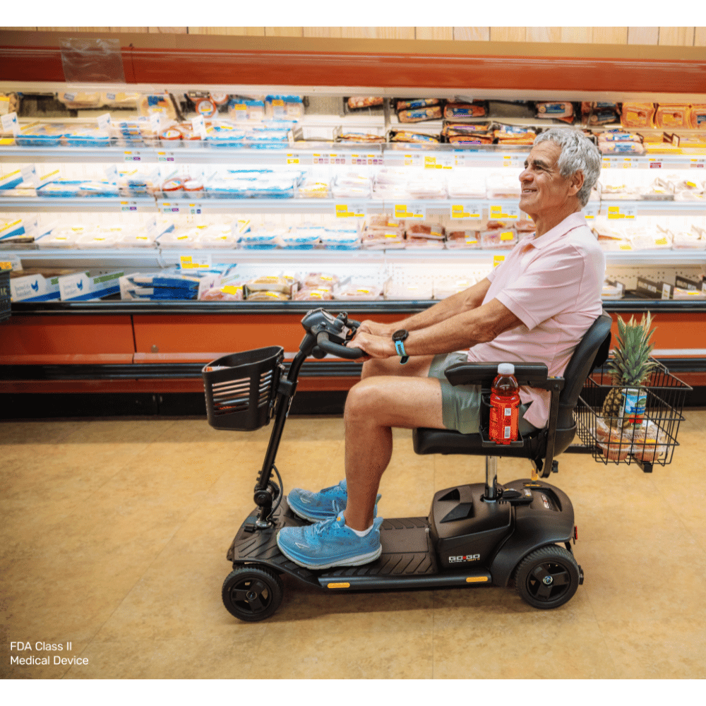 Pride Go Go® Ultra X Gen 3 4-Wheel Mobility Scooter In the Supermarket