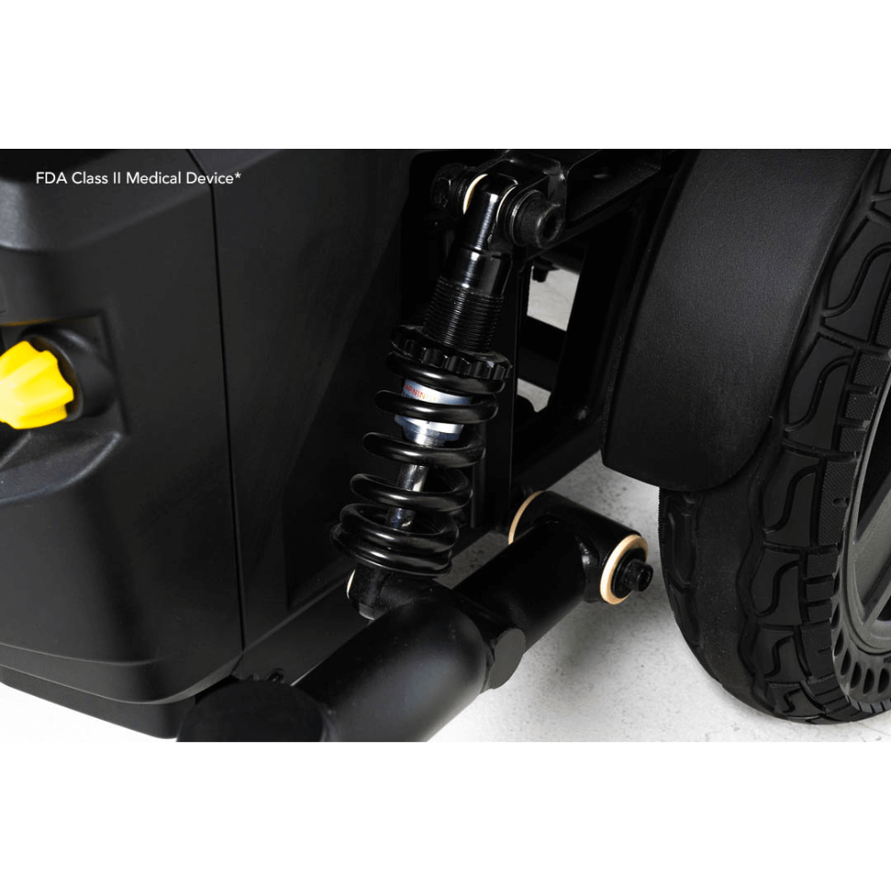 Pride Jazzy® EVO 614HD Heavy Duty Powerchair - Closeup view of the Suspension