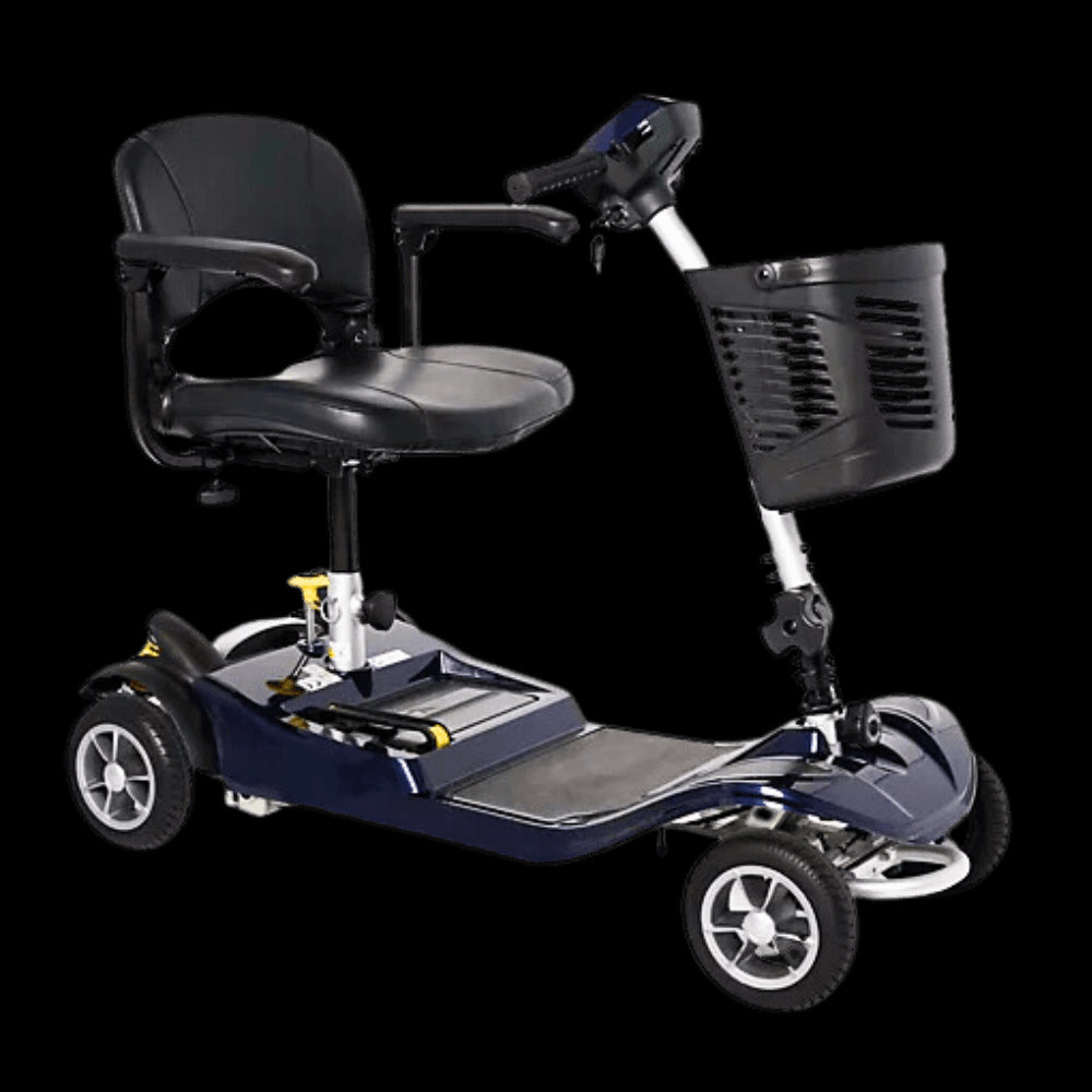 EV Rider Black Nomad 4-Wheel Mobility Scooter - Angled View
