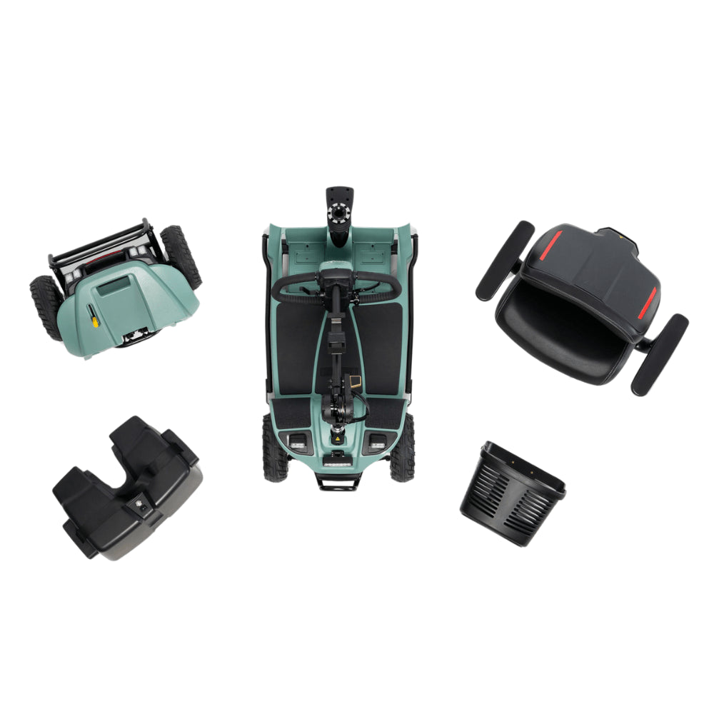 Sage Color Pride Baja® Bandit All Terrain Mobility Scooter Disassembled Parts