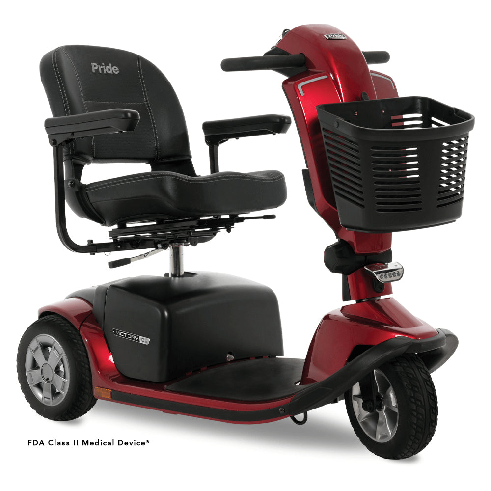 Pride Victory® 10.2 3-Wheel Mobility Scooter - Angled View