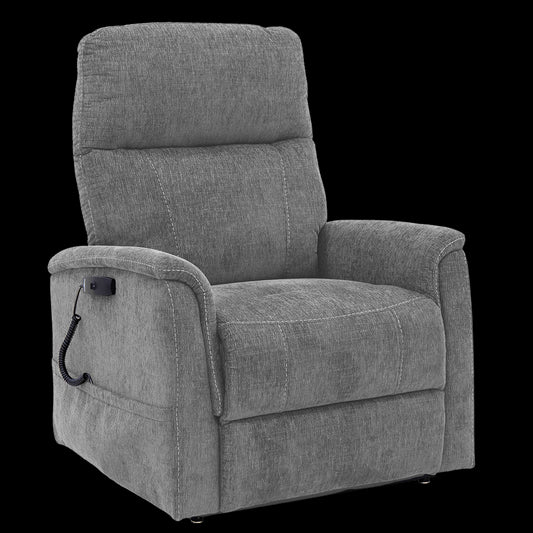 Shale Color Pride Sitting Pretty Lift Chair Genesis LC-150 - Seated Position - Angled VIew