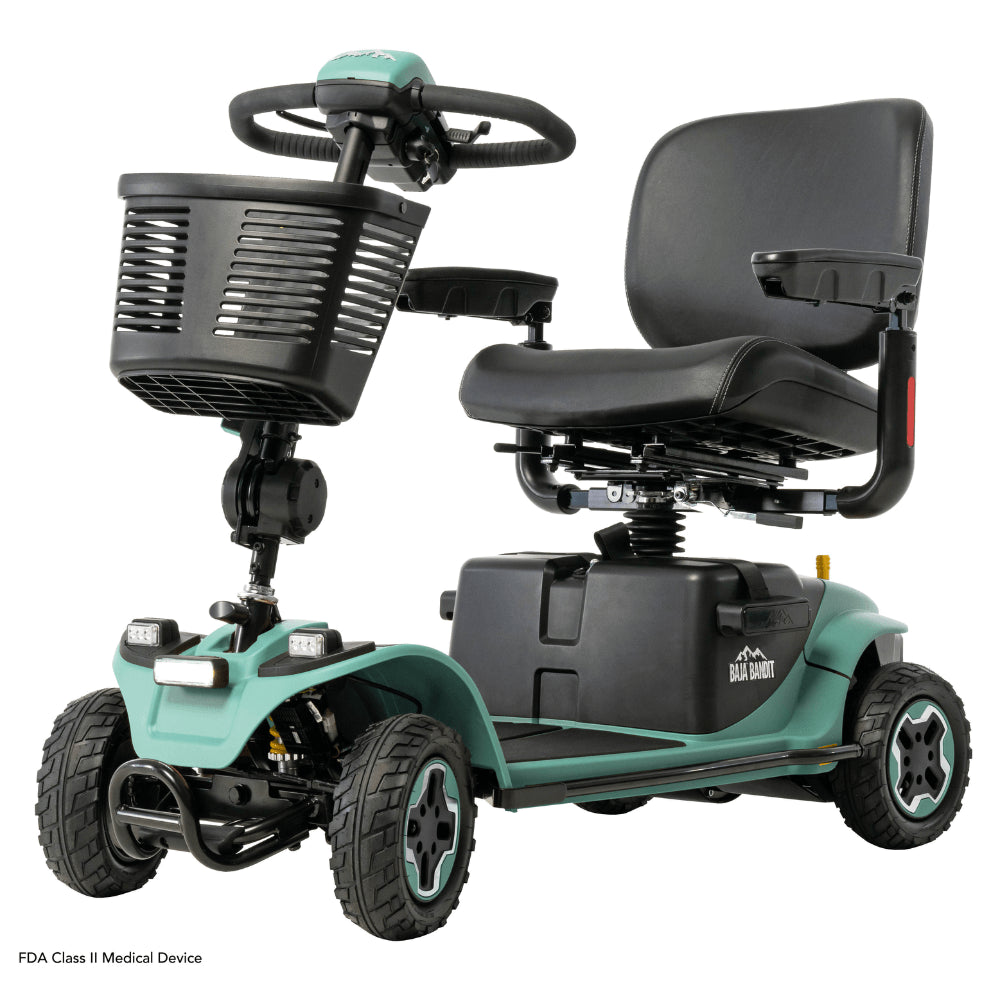 Sage Color Pride Baja® Bandit All Terrain Mobility Scooter - Angled View