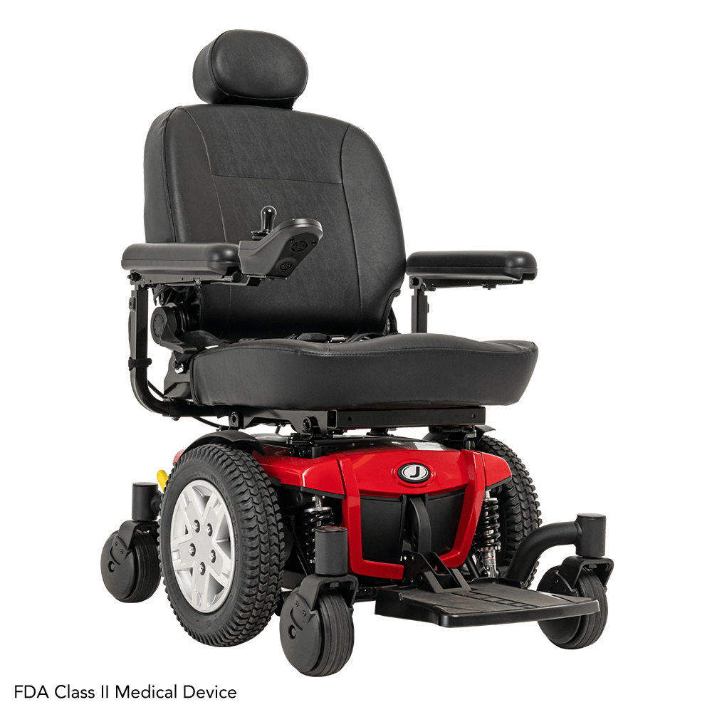 Pride Jazzy® 600 ES Mid-Wheel Drive Power Chair - Angled View