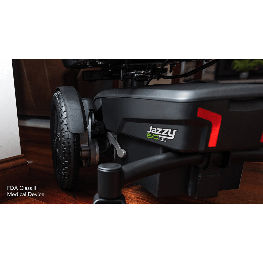 Pride Jazzy® EVO 613 Narrow Powerchair - Closeup View of the Base