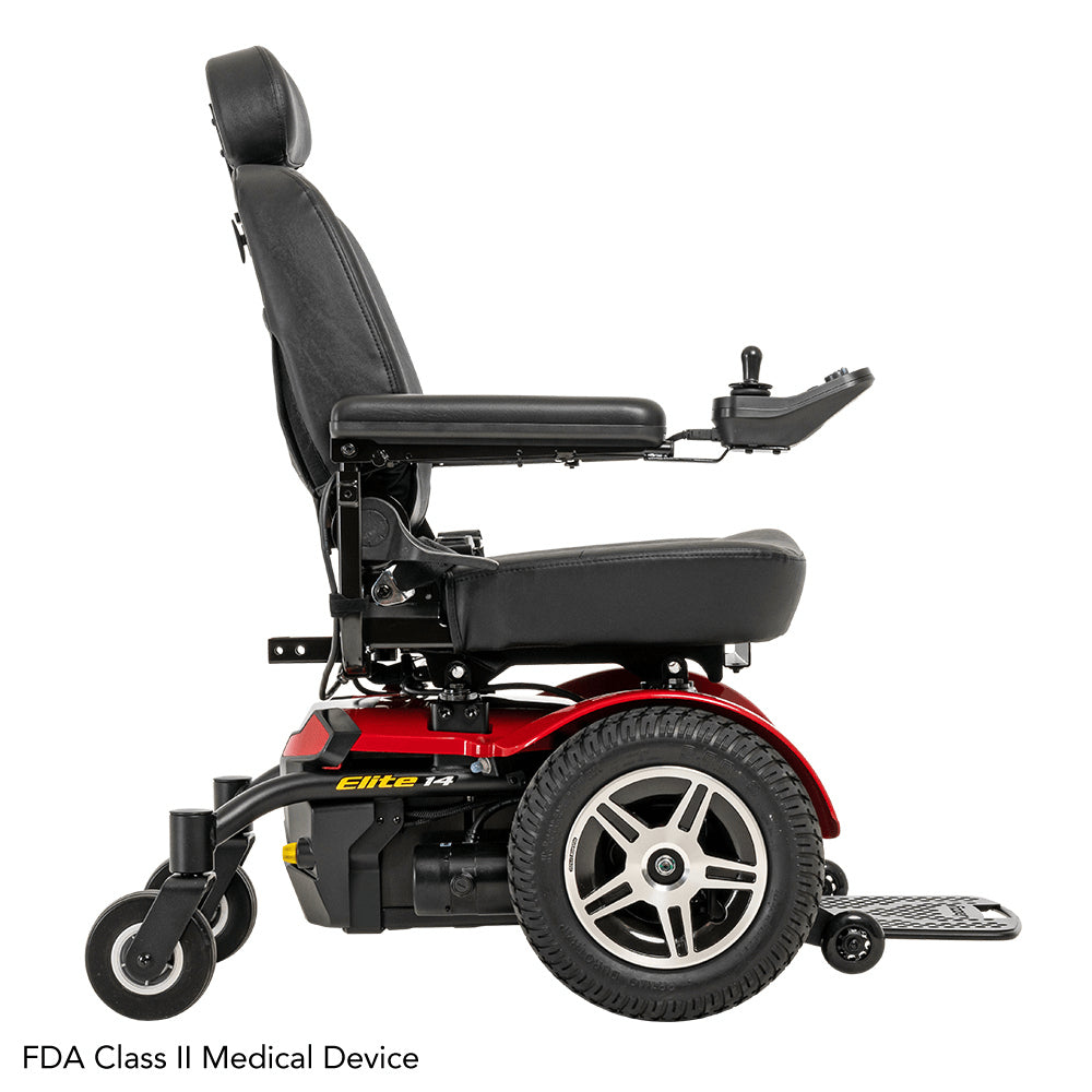 Pride Jazzy® Elite 14 Front Wheel Drive Power Chair - Side View