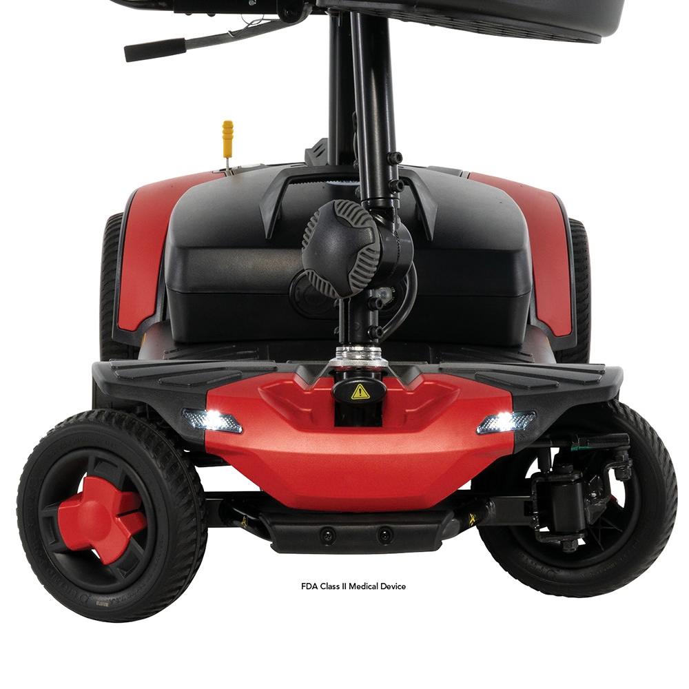 Pride Go Go Elite Traveller® Gen 3 4-Wheel Mobility Scooter in Cardinal Red Color - EZ Turn