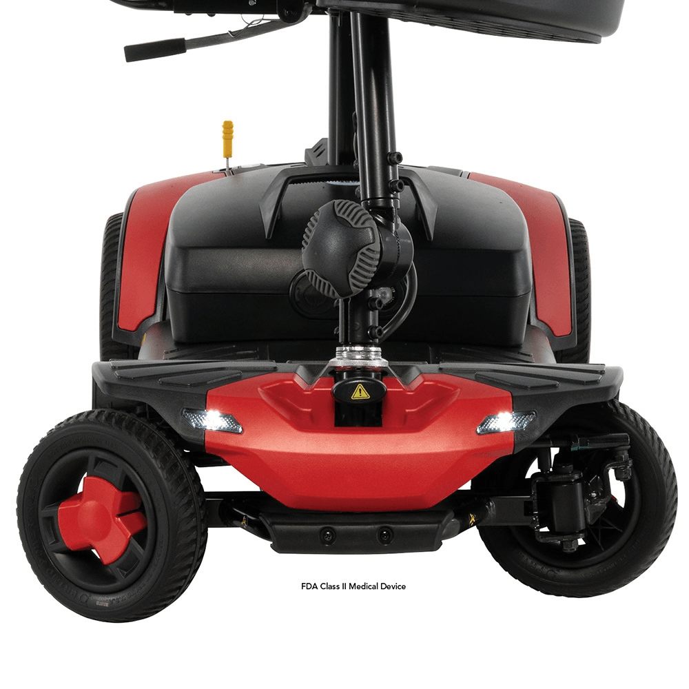 Pride Go Go Elite Traveller® Gen 3 4-Wheel Mobility Scooter in Cardinal Red Color - EZ Turn