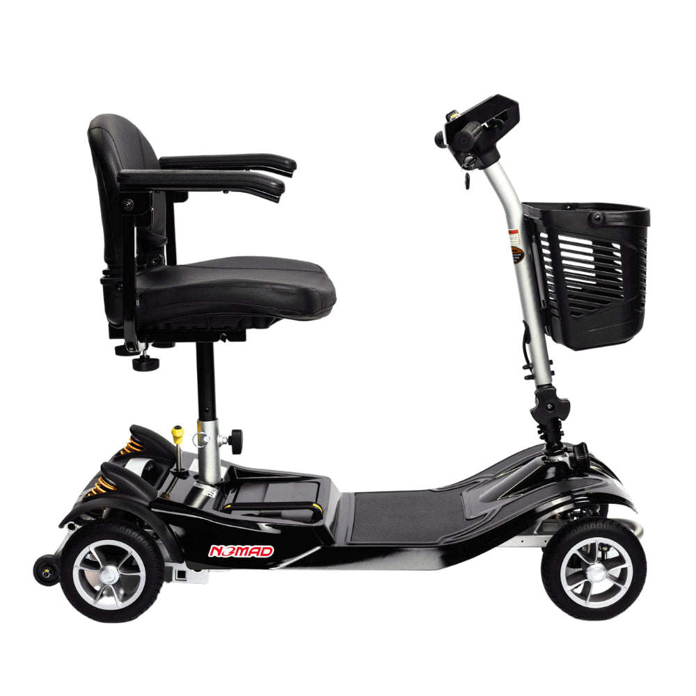 EV Rider Black Nomad 4-Wheel Mobility Scooter - Side View