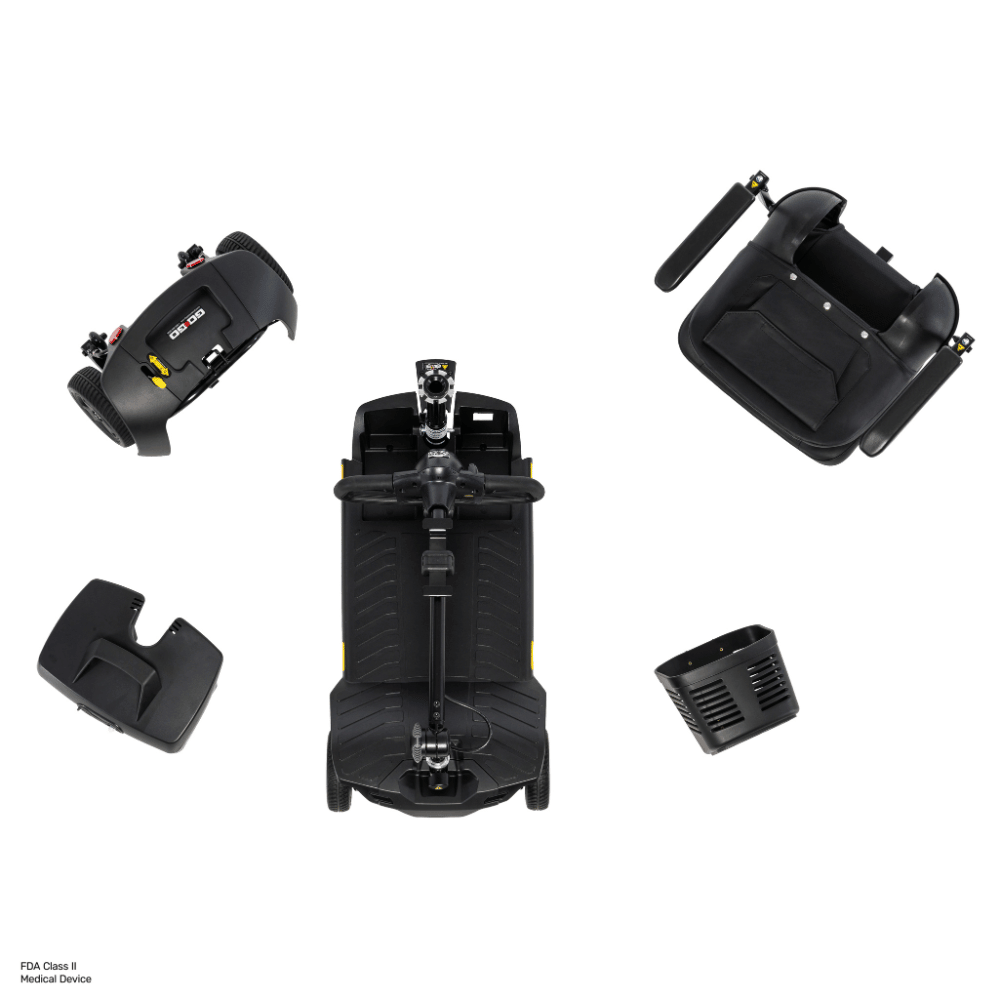 Pride Go Go® Ultra X Gen 3 4-Wheel Mobility Scooter In black Color - Disassembled Parts
