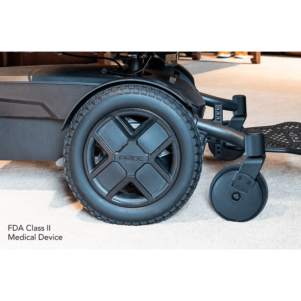 Pride Jazzy® EVO 613 Narrow Powerchair - Closeup View of the Wheels
