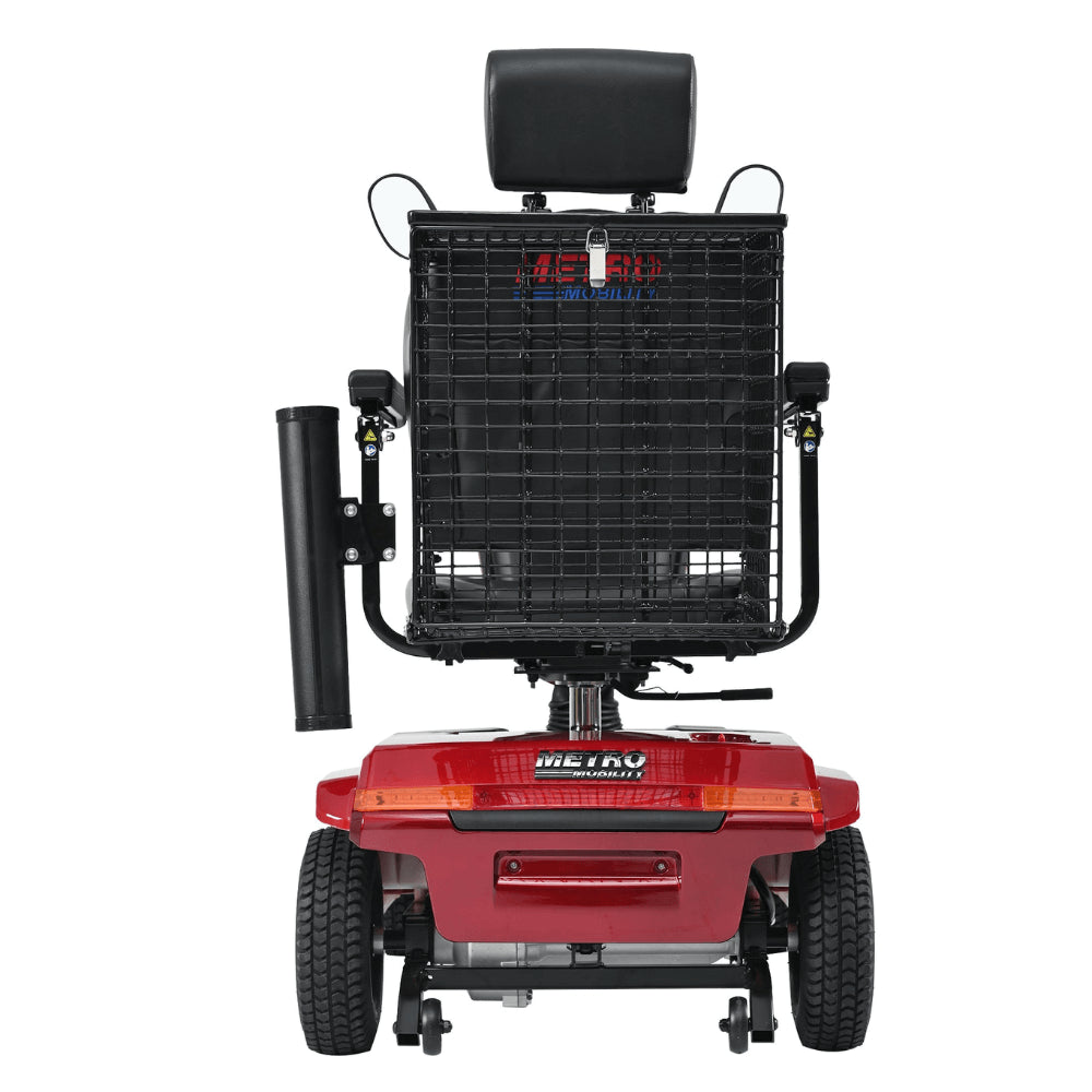 Red Metro Mobility S500 4-Wheel Mobility Scooter - Rear View