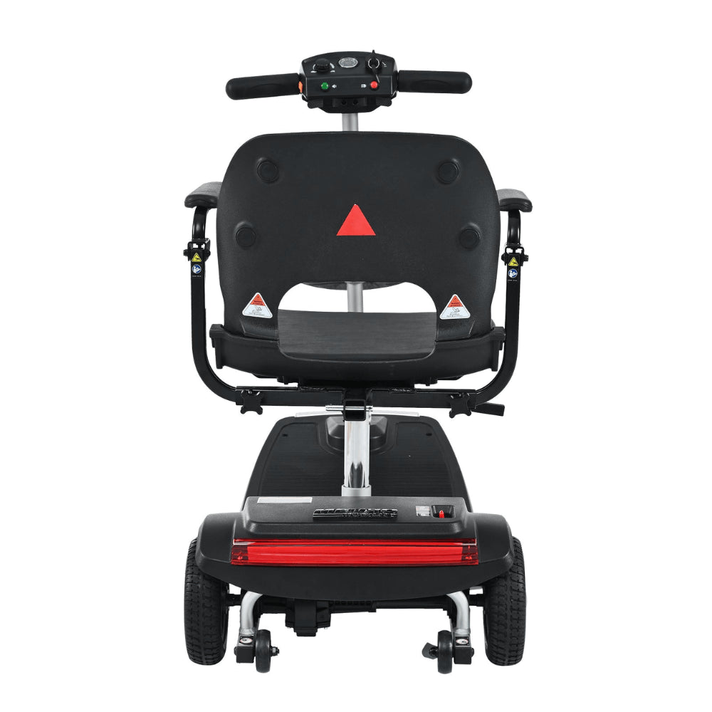 Gloss Black Metro Mobility Air Classic Compact Foldable Mobility Scooter - Rear View