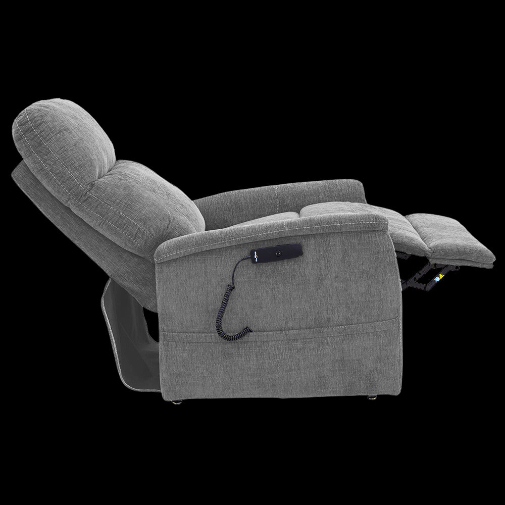Shale Color Pride Sitting Pretty Lift Chair Genesis LC-150 - Reclined Position - Side View
