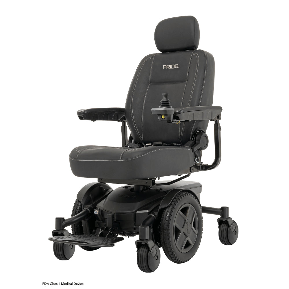 Black Color Pride Jazzy® EVO 613 Narrow Powerchair - Angled View