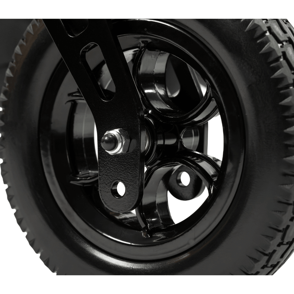 Forcemech Navigator PRO Heavy-Duty Folding Power Wheelchair - Wheel Closeup View