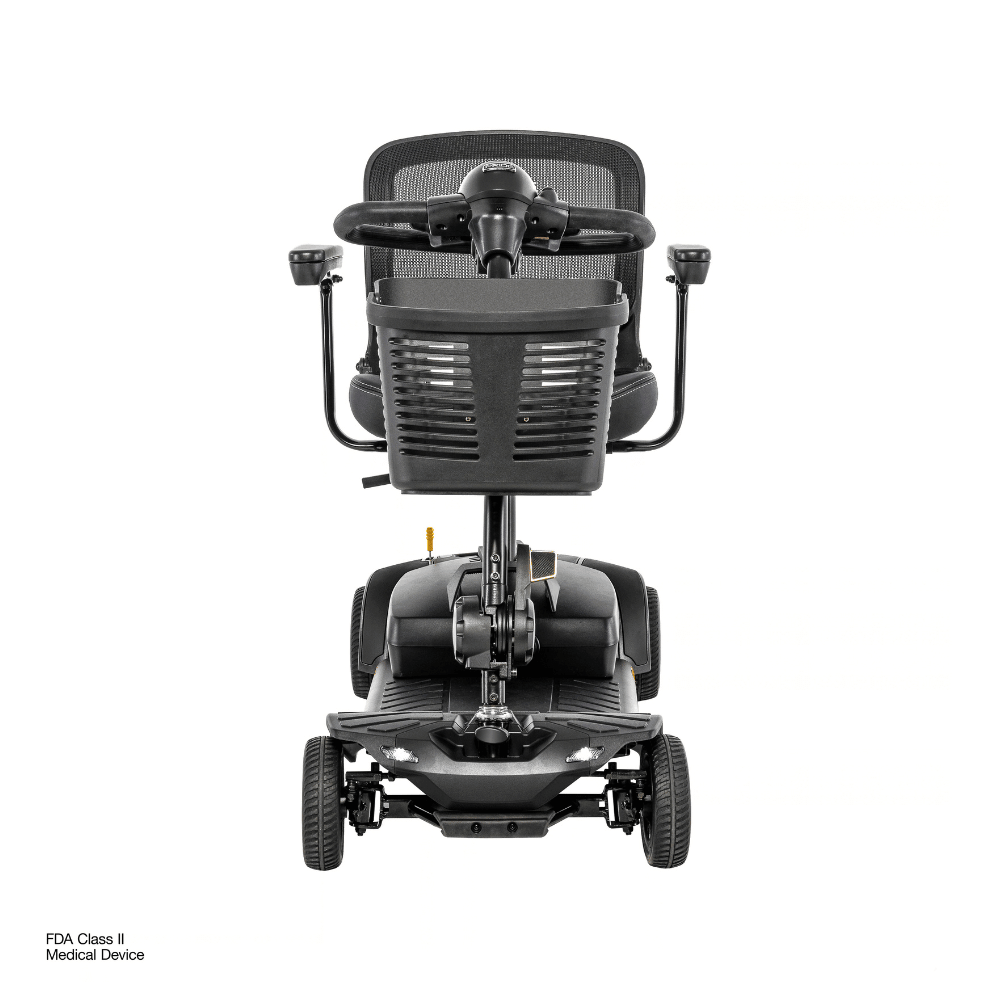 Pride Go Go Elite Traveller® Gen 3 Platinum Mobility Scooter in Black Color - Front View
