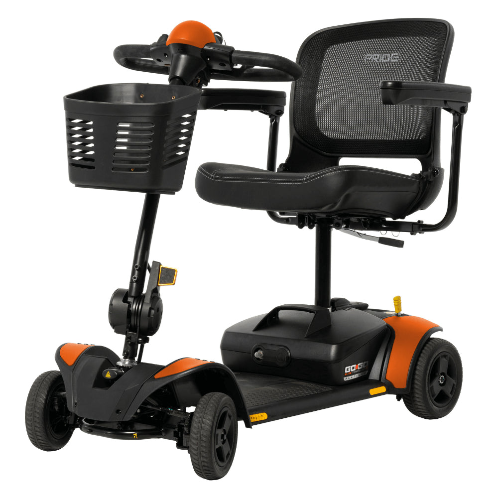 Tangerine Accent Pride Go Go Elite Traveller®2 Platinum 4-wheel - Angled View