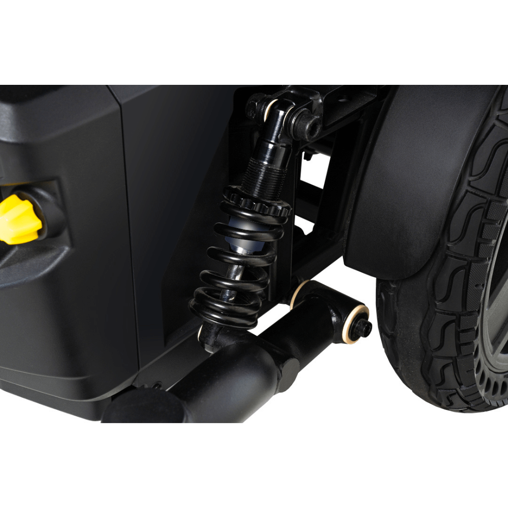 Jazzy® EVO 614 Active-Trac Suspension Powerchair - Closeup view of the Suspension