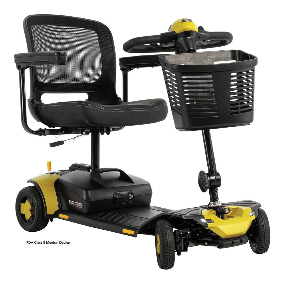 Pride Go Go Elite Traveller® Gen 3 4-Wheel Mobility Scooter in O-Chello Color - Angled View