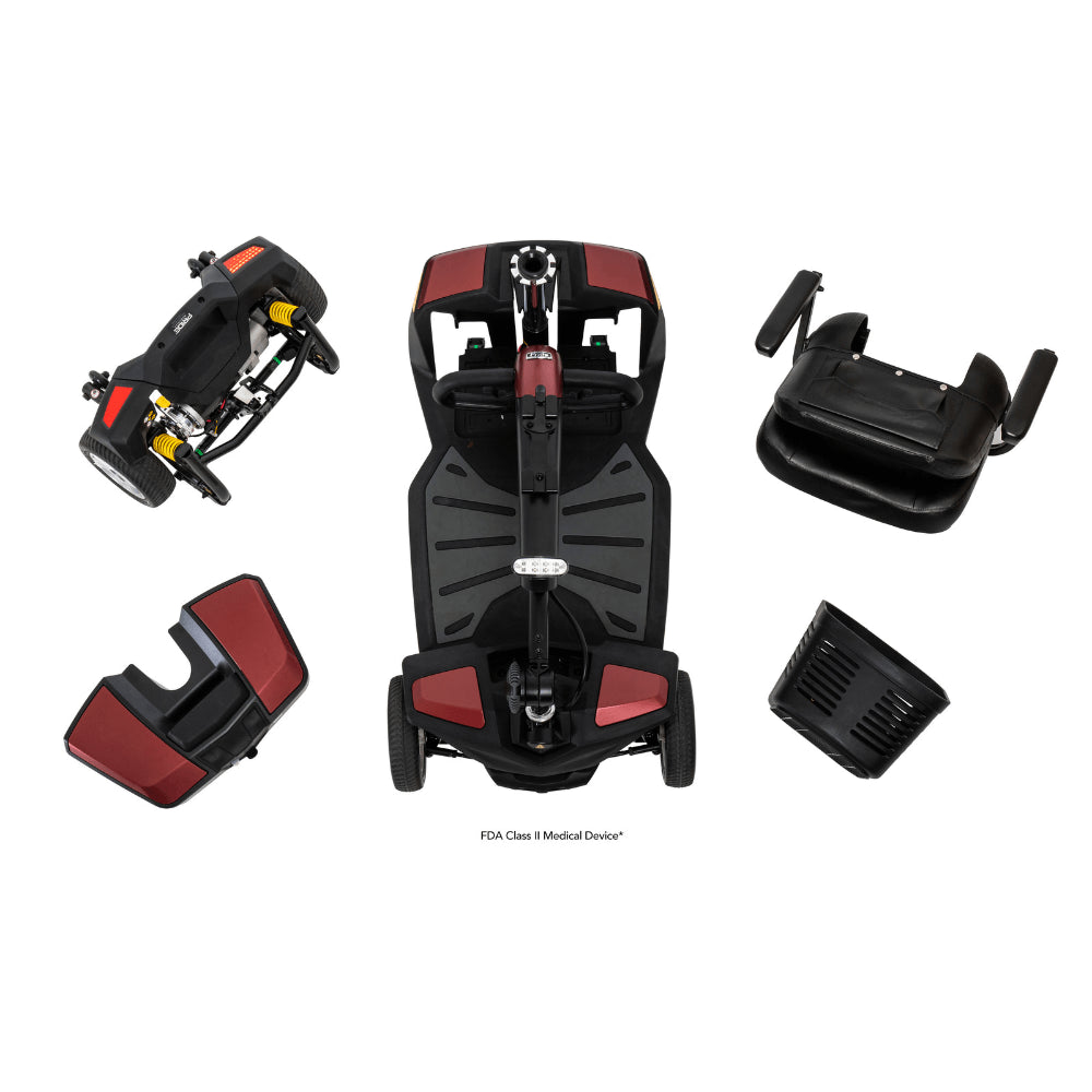 Red Color Pride Go Go® Endurance Li Mobility Scooter Assembly Parts