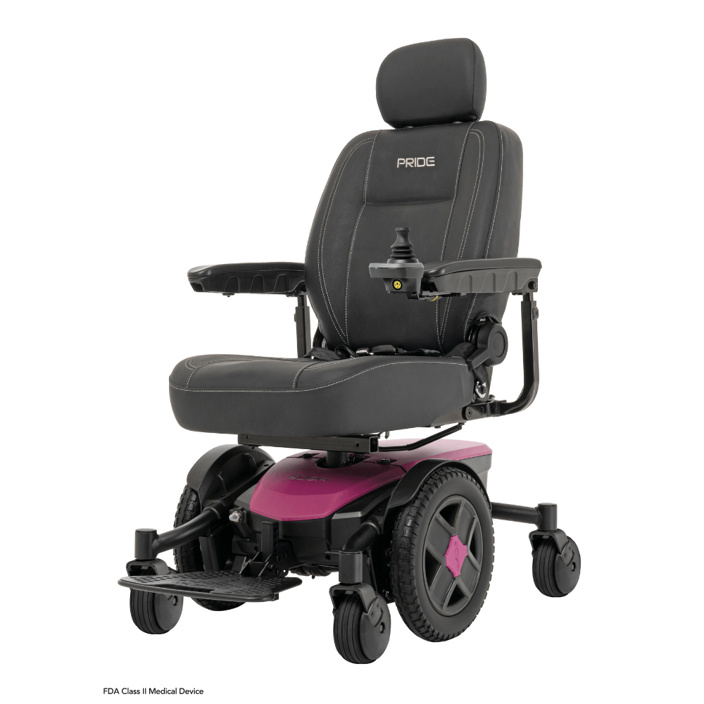 Sugar Plum Color Pride Jazzy® EVO 613 Narrow Powerchair - Angled View