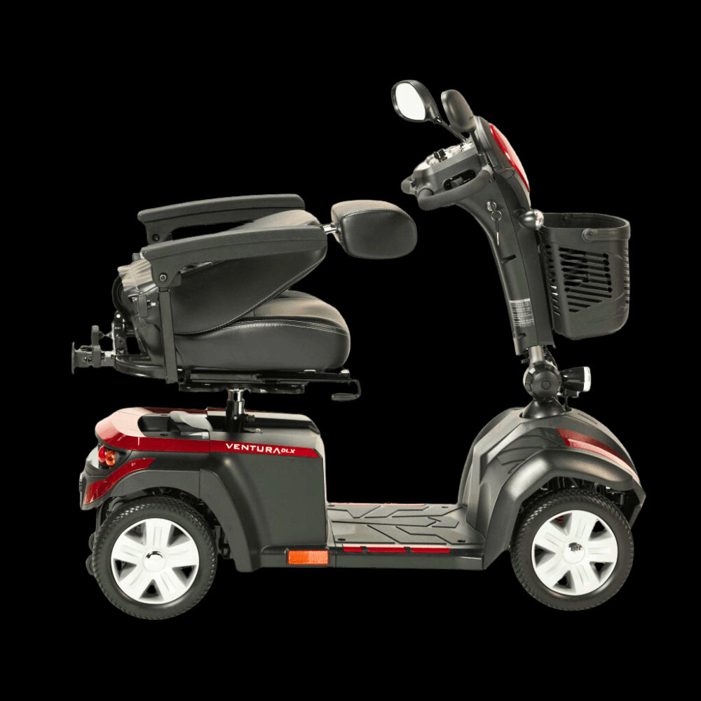 Drive Medical Ventura 4-Wheel Mobility Scooter With Closed Seat Side View