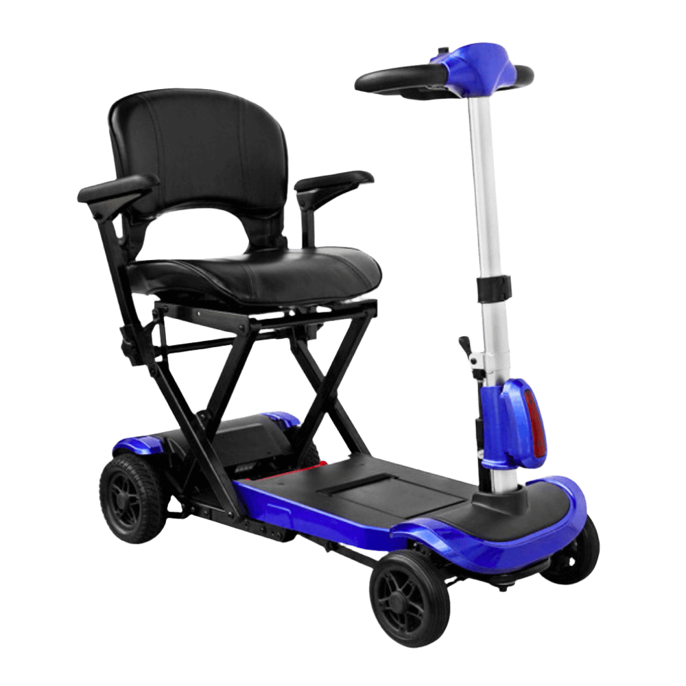 Drive Medical Zoome Auto-Flex Folding Travel Scooter Angled View