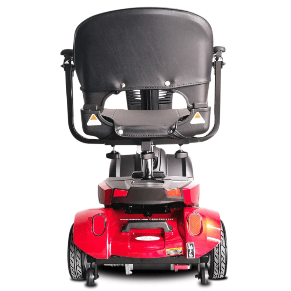 Red EV Rider CityCruzer 4 Wheel Mobility Scooter - Rear View