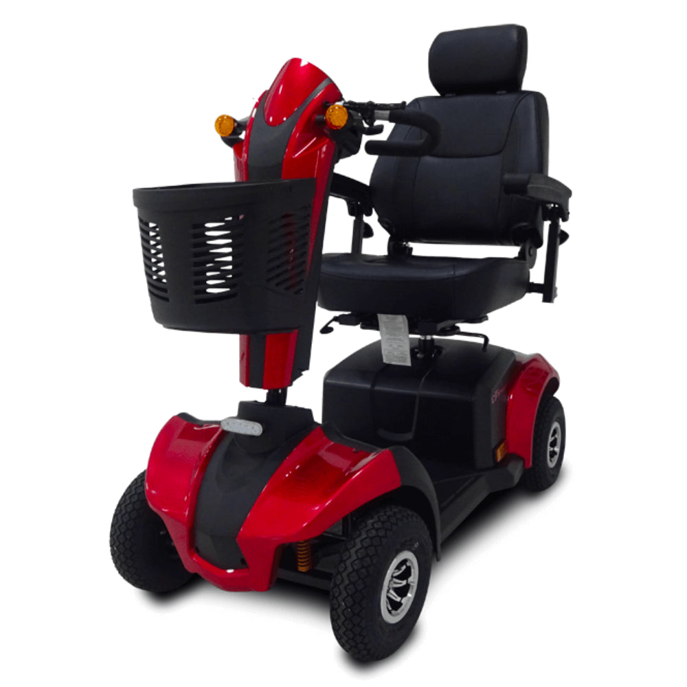 Red EV Rider CityRider 4 Wheel Mobility Scooter - Angled View