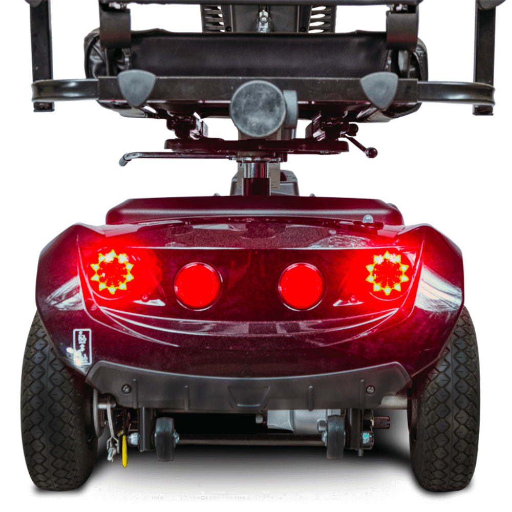 Red EV Rider CityRider 4 Wheel Mobility Scooter - Rear Close-up View