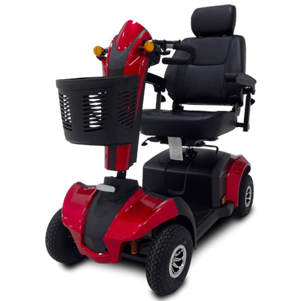 Red EV Rider CityRider 4 Wheel Mobility Scooter - Angled View