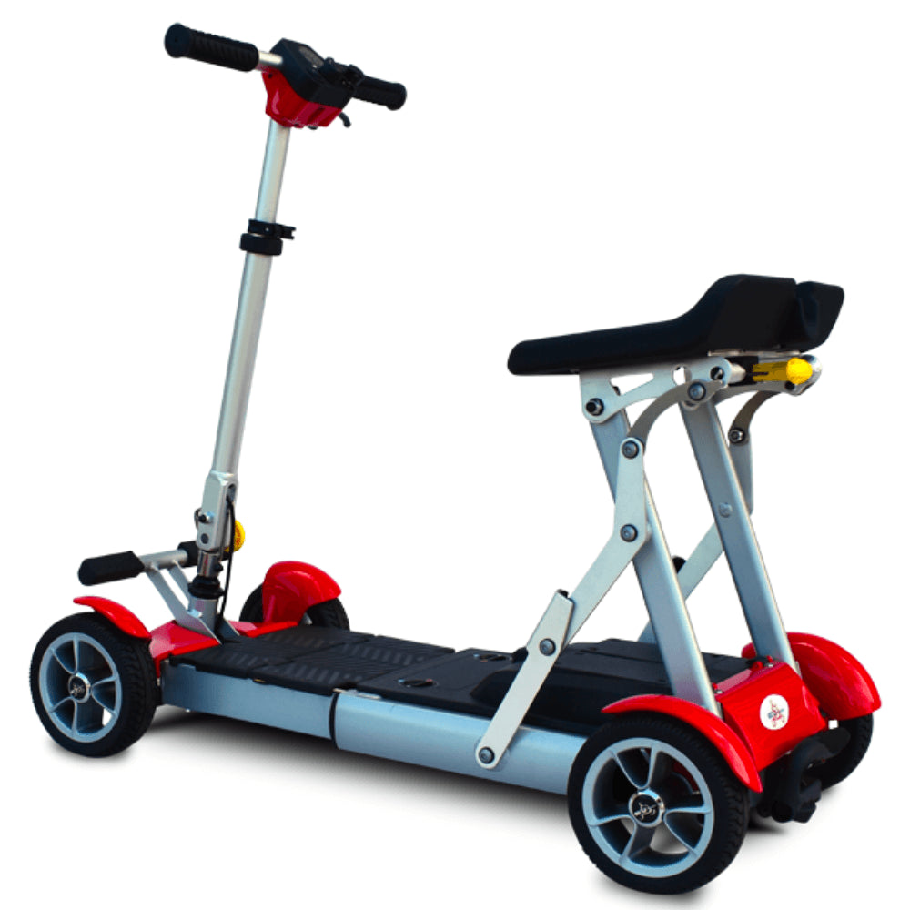 Red EV Rider Gypsy Q2 Foldable Lightweight Mobility Scooter - Side View