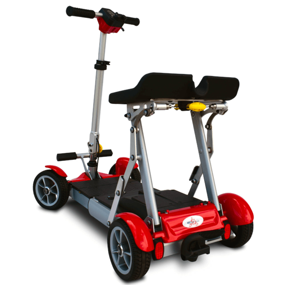 Red EV Rider Gypsy Q2 Foldable Lightweight Mobility Scooter - Rear View