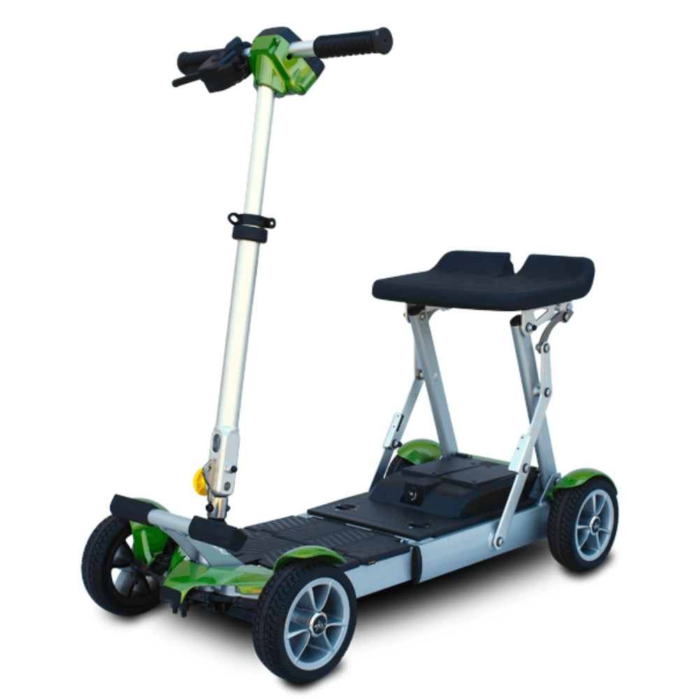 Pearl Green EV Rider Gypsy Q2 Foldable Lightweight Mobility Scooter - Angled View