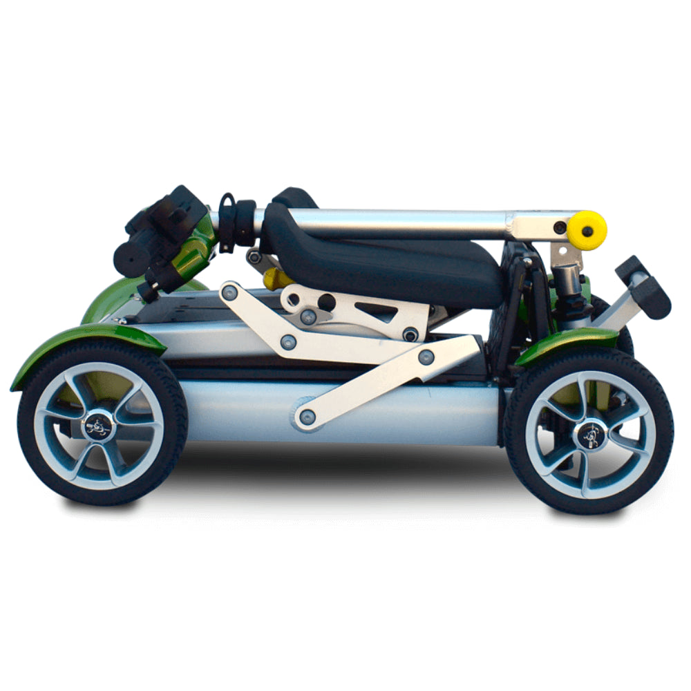 Pearl Green EV Rider Gypsy Q2 Foldable Lightweight Mobility Scooter - Folded Rear View