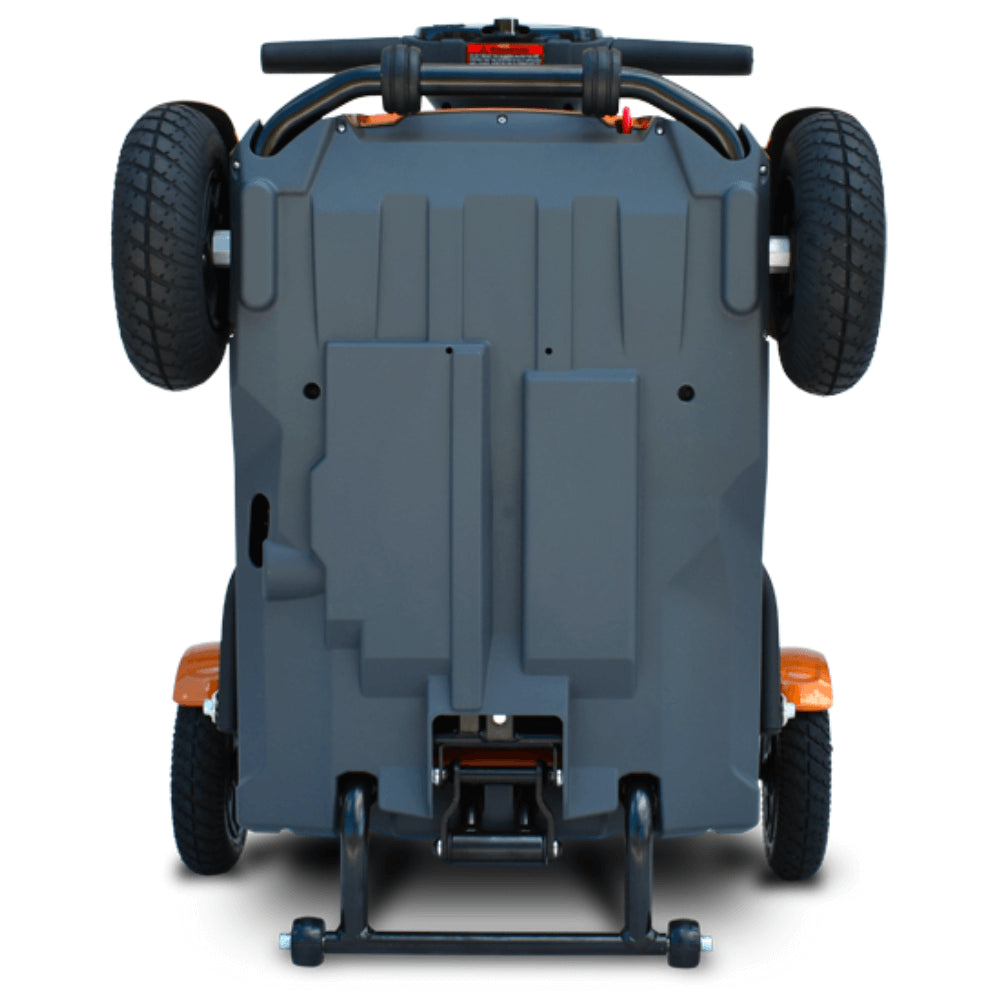 Metallic Gold EV Rider TeQno Automatic Folding Mobility Scooter Folded - Bottom View