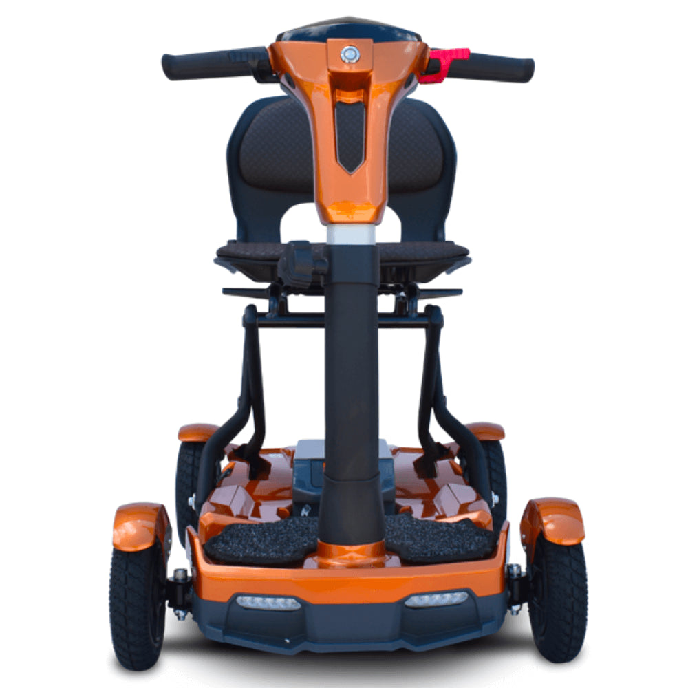Metallic Gold EV Rider TeQno Automatic Folding Mobility Scooter - Front View