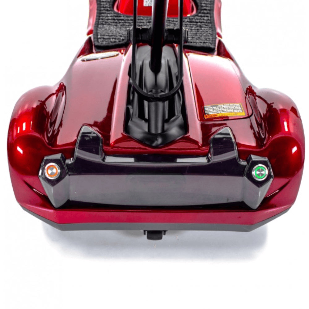 Red EV Rider Transport AF+ Automatic Folding Mobility Scooter - Rear View