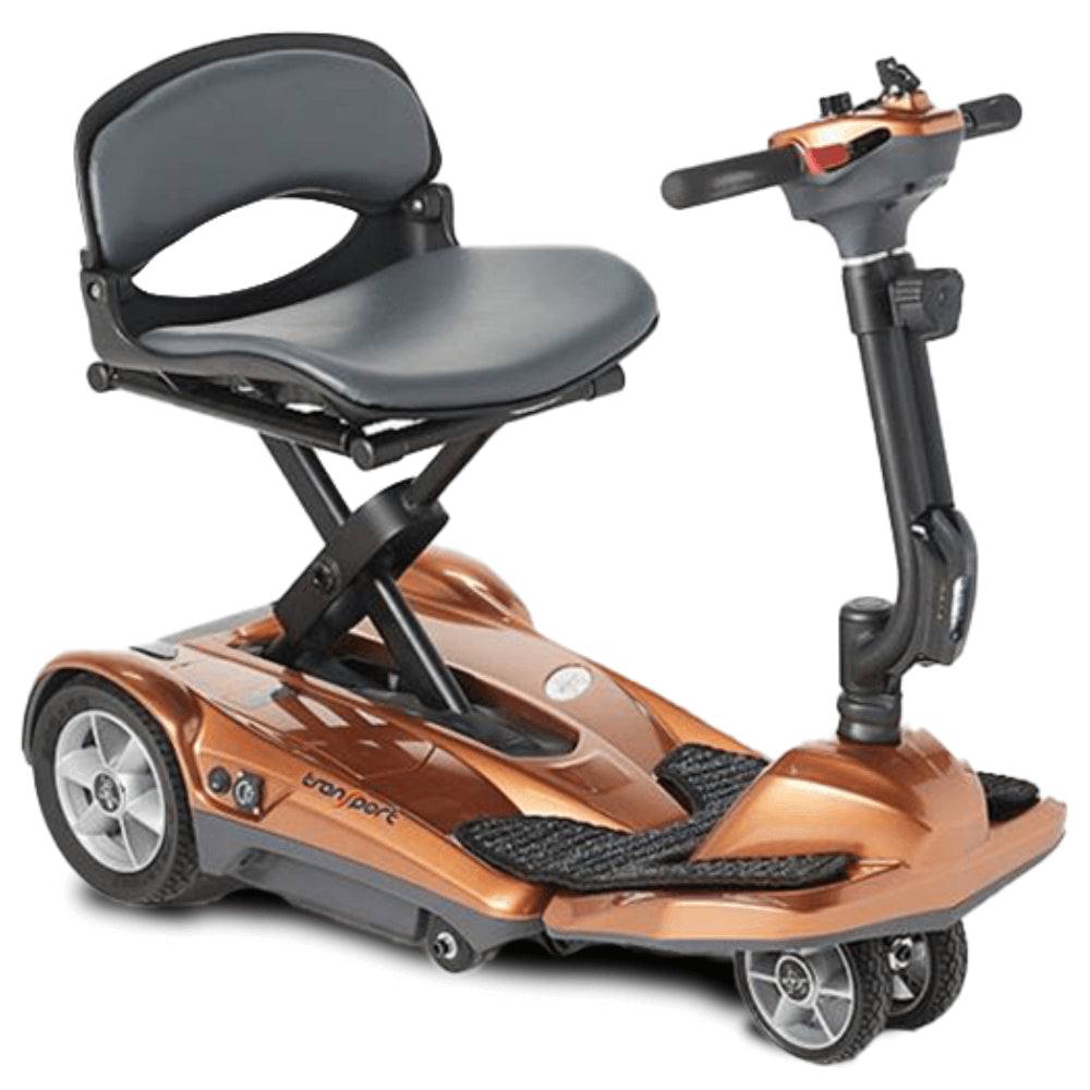 Copper EV Rider Transport AF+ Automatic Folding Mobility Scooter - Angled View