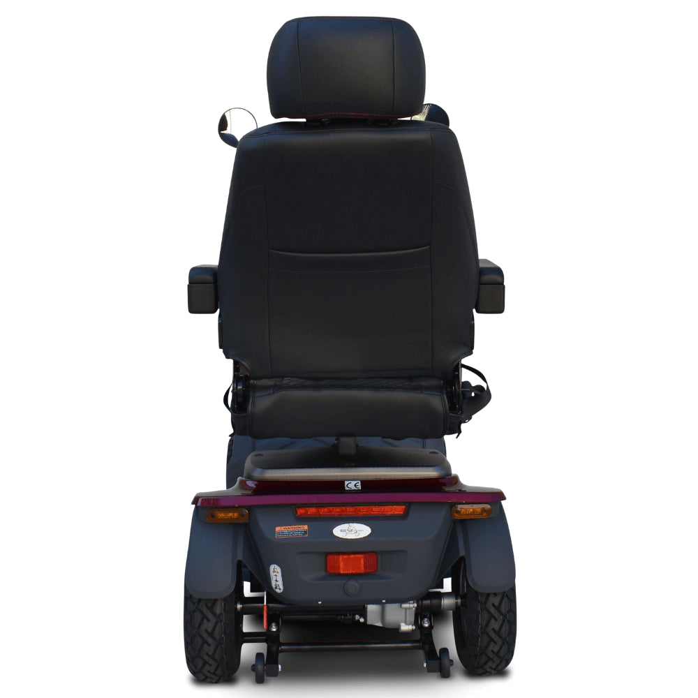 Red EV Rider VitaXpress 4 Wheel All Terrain Mobility Scooter - Rear View