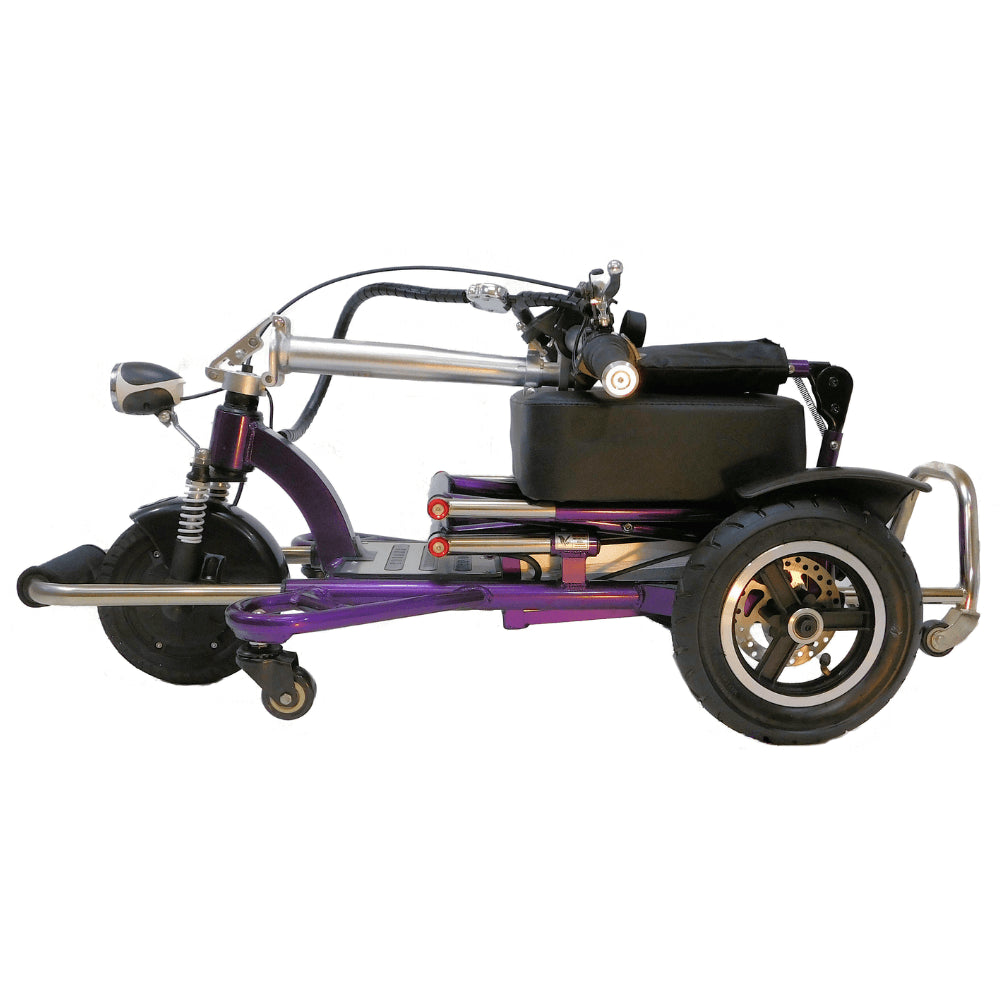 Enhance Mobility TRIAXE Sport T3045 Mobility Scooter Purple Folded View